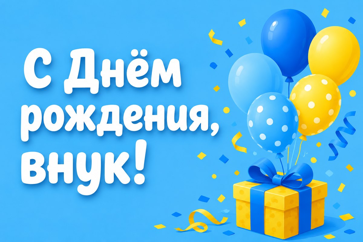 С Днём рождения, внук! С Днём рождения, внук!