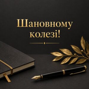 Шановному колезі!