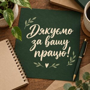 Дякуємо за вашу працю!