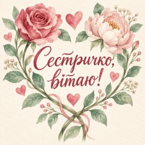 Сестричко, вітаю!