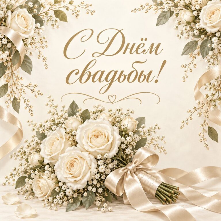 С Днём свадьбы!