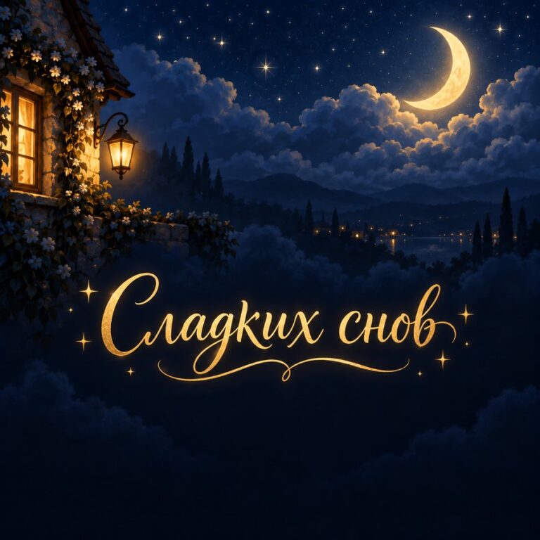 Спокойной ночи - открытка «Сладких снов» Спокойной ночи - открытка «Сладких снов»