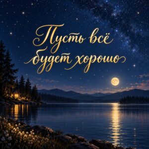 Спокойной ночи - открытка «Пусть всё будет хорошо» Спокойной ночи - открытка «Пусть всё будет хорошо»