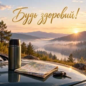 З днем народження брату українською - листівка «Будь здоровий!»